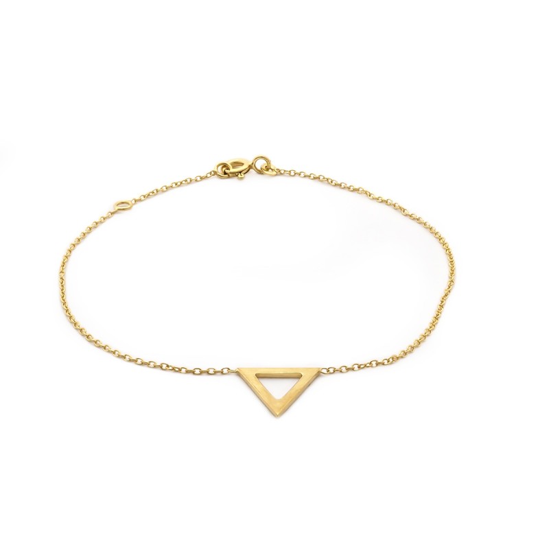 Bracelet femme Carador Triangle collection graphique en or jaune 375/000 352BR