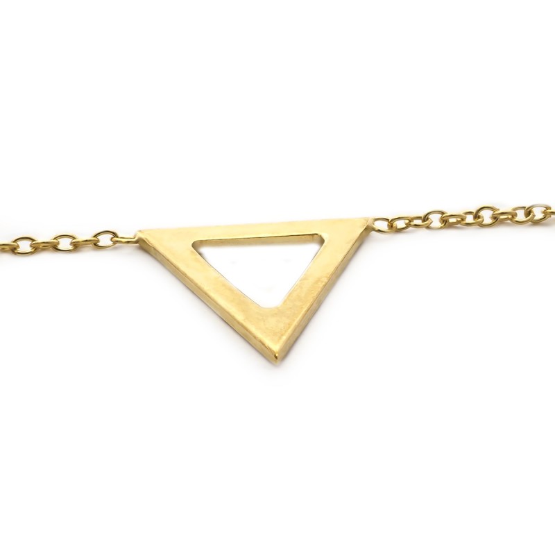 Bracelet femme Carador Triangle collection graphique en or jaune 375/000 352BR