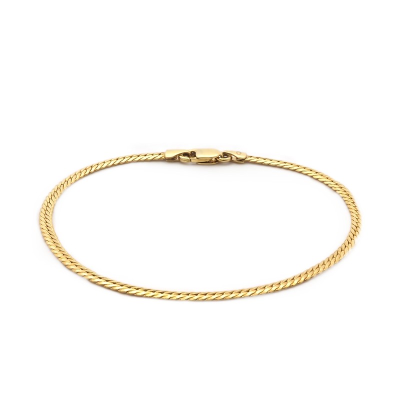 Bracelet Maille Anglaise or jaune 375/000