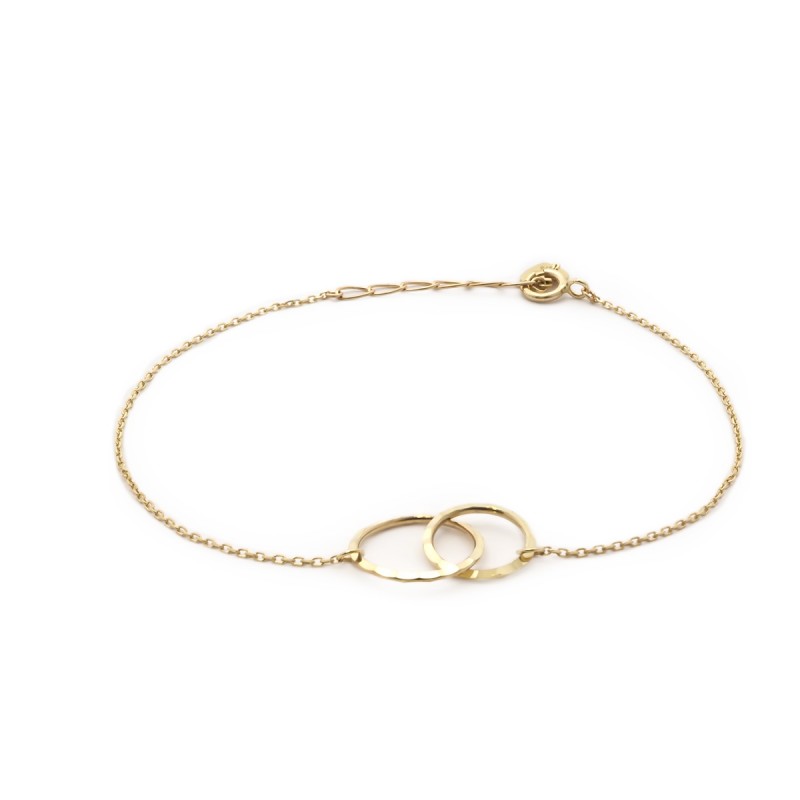 Bracelet Carador Femme Or jaune et rose 375/000e anneaux