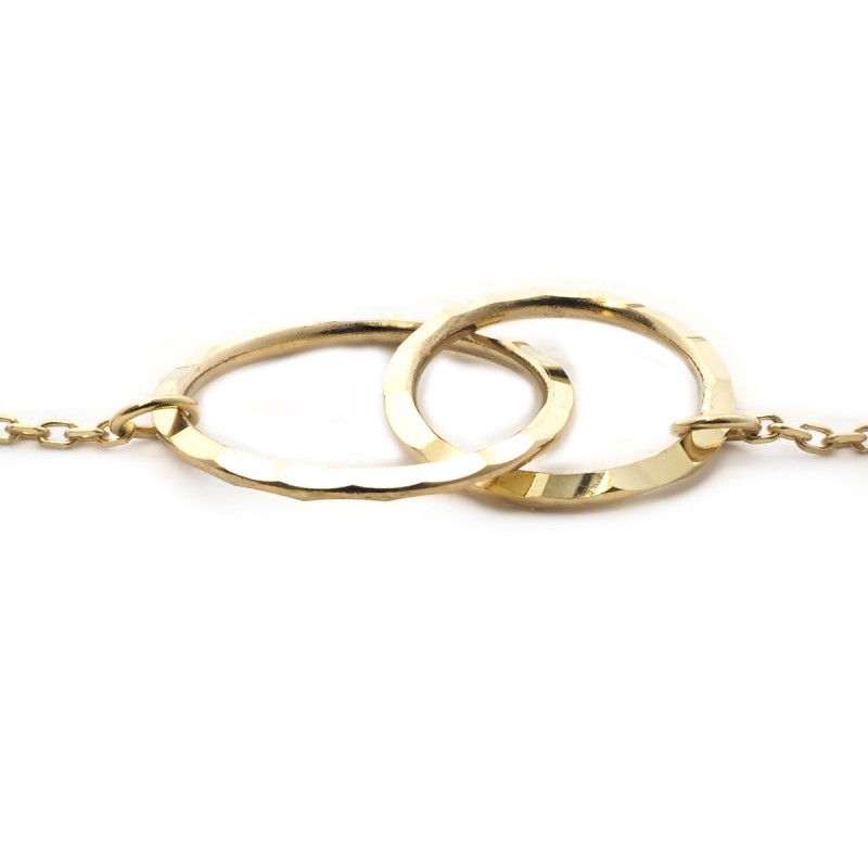 Bracelet Carador Femme Or jaune et rose 375/000e anneaux