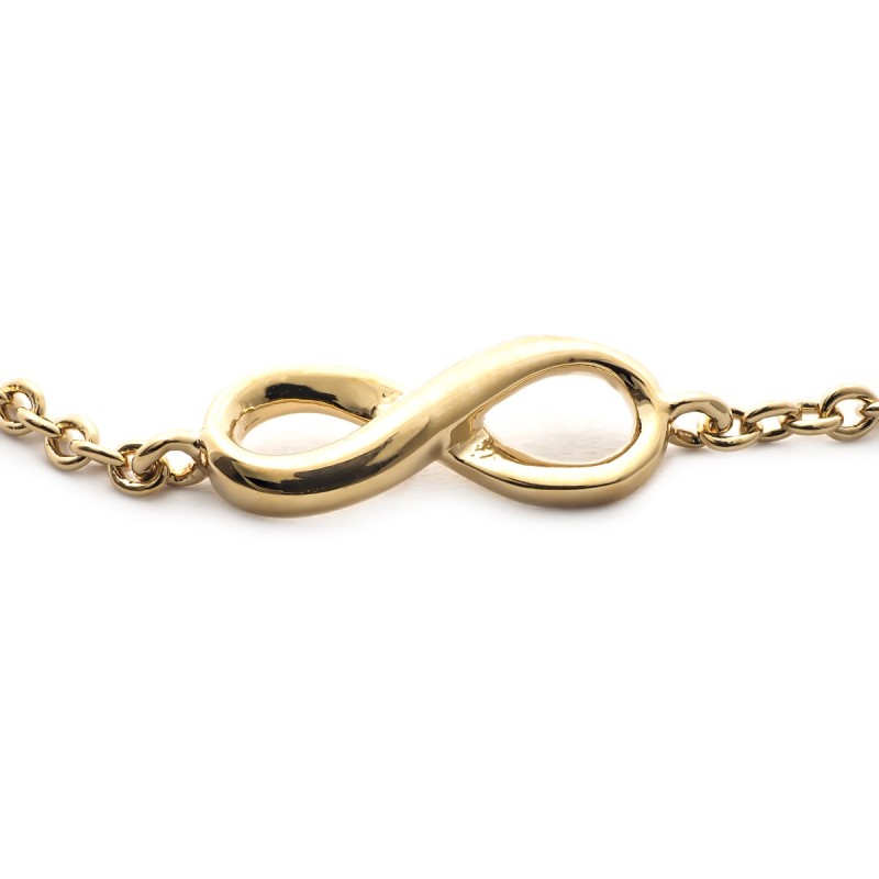 Bracelet Carador plaqué or jaune femme signe infini