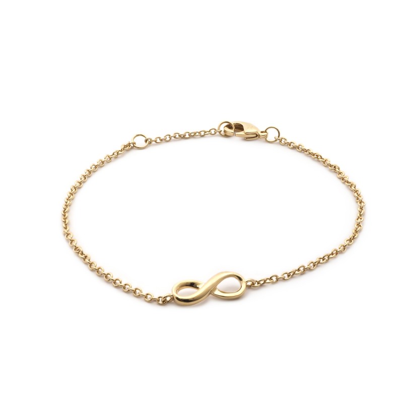 Bracelet Carador plaqué or jaune femme signe infini