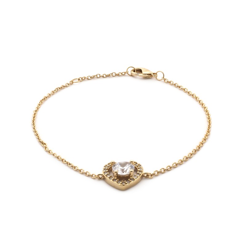 Bracelet Carador plaqué or coeur