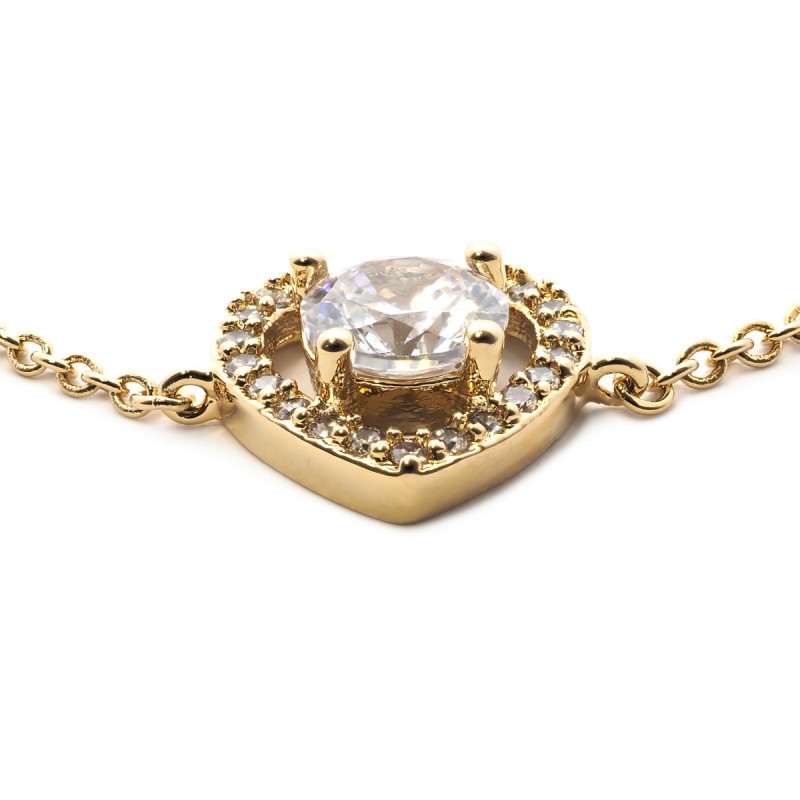 Bracelet Carador plaqué or coeur