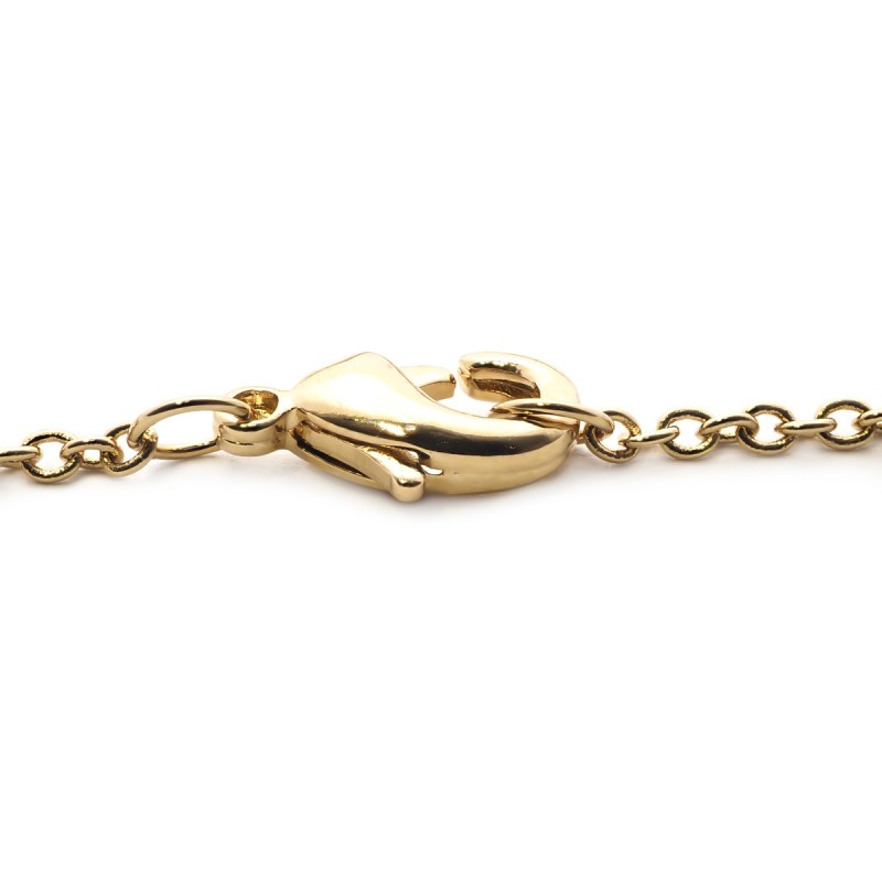 Bracelet souple Carador motif infini plaqué or et oxydes de zirconium