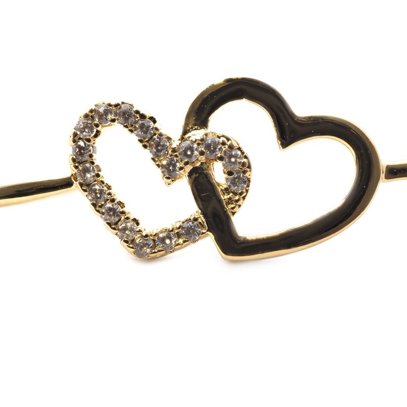 Bracelet Carador plaqué or Coeur