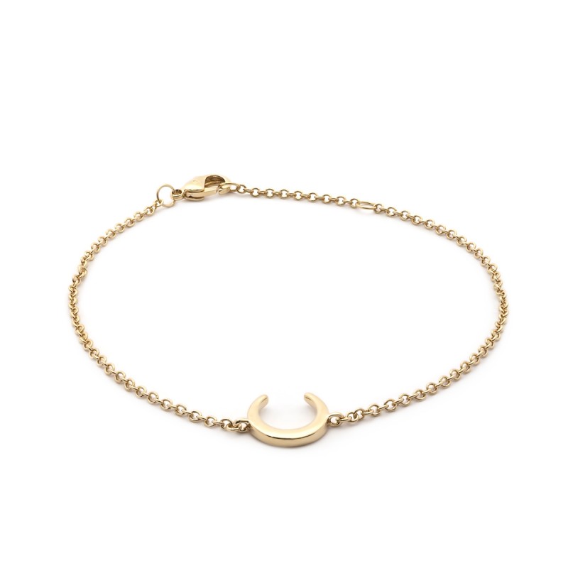 Bracelet souple Carador Lune en plaqué or