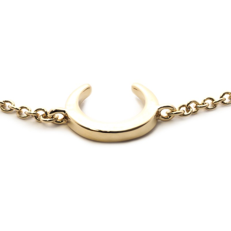 Bracelet souple Carador Lune en plaqué or