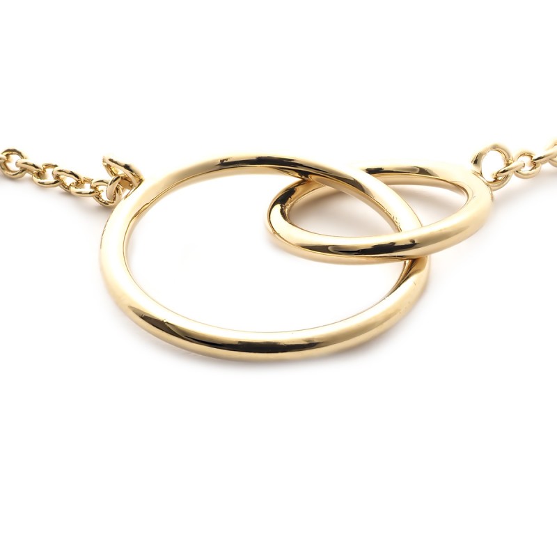 Bracelet Carador plaqué or anneaux femme