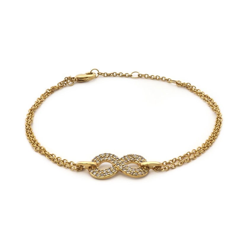 Bracelet Carador Femme Plaqué or symbole infini