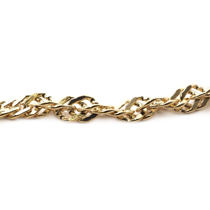 Bracelet Femme Carador maille forçat torsadée en plaqué or