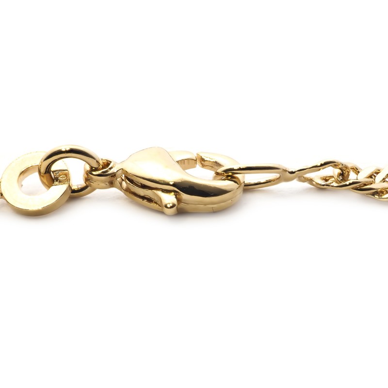 Bracelet Femme Carador maille forçat torsadée en plaqué or