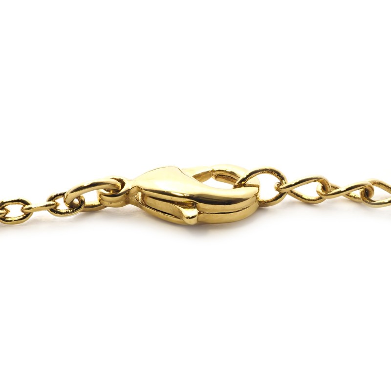 Bracelet plaqué or motifs en forme de coeur carador