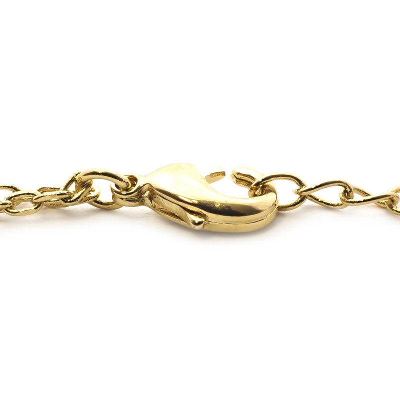 Bracelet double chaine plaqué or motif coeur carador