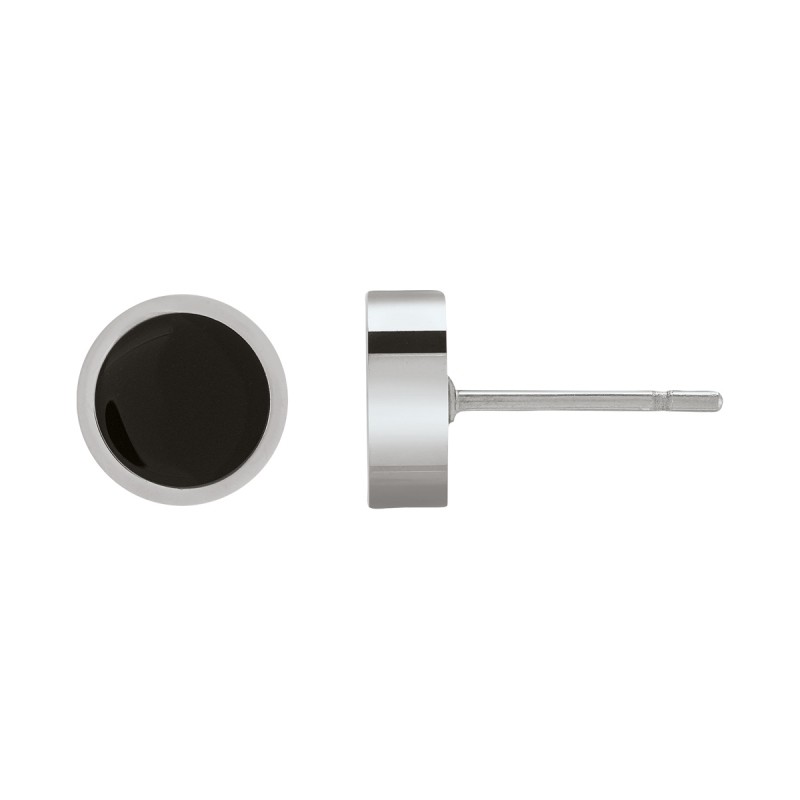 Bouton de manchette Jourdan en acier inoxydable noir collection EAS