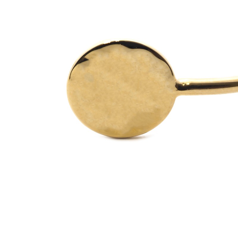 Jonc Carador pastilles martelées en plaqué or 