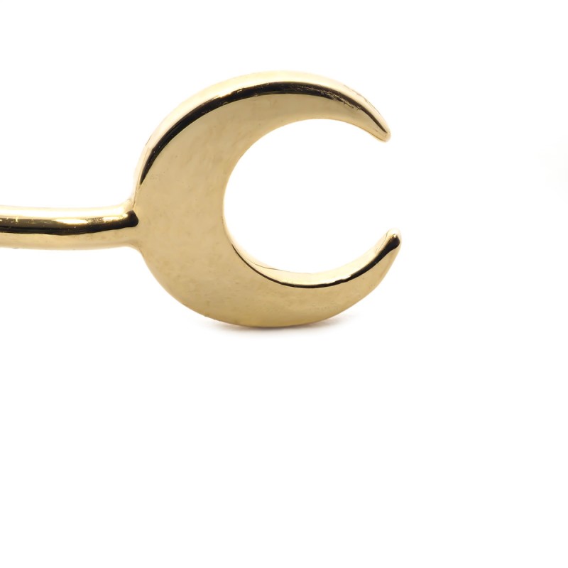 Jonc Carador étoile et lune en plaqué or 