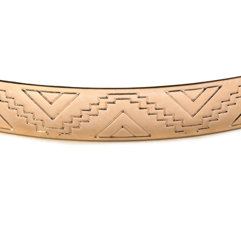 Bracelet jonc Carador large motif ethnique en plaqué or rose