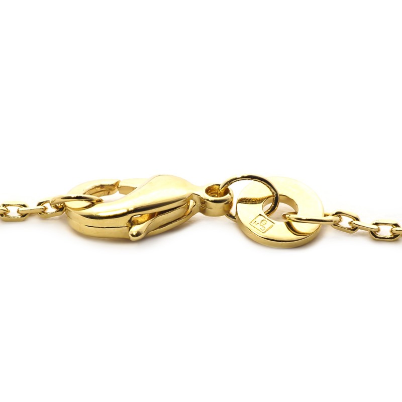 Bracelet Carador Pastille pavée d'oxydes de zirconium en plaqué or