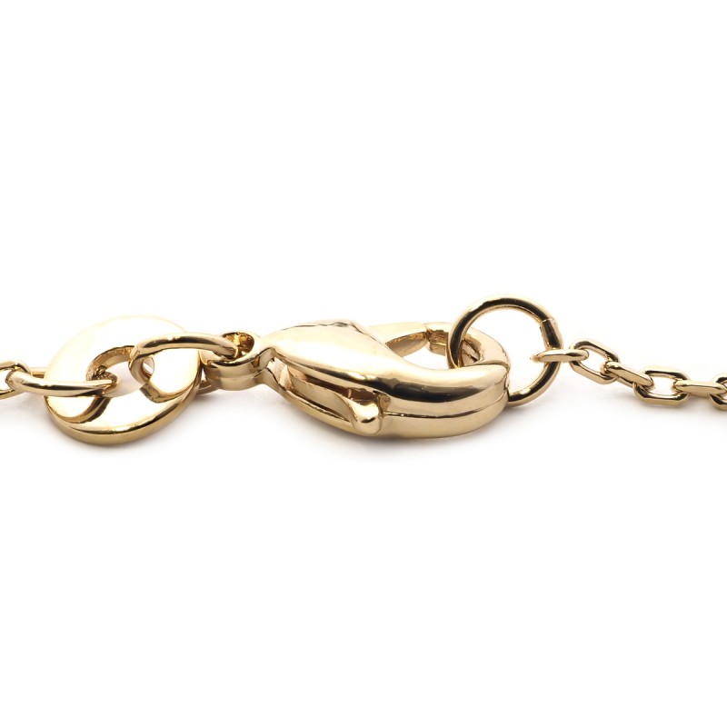 Bracelet Carador plaque découpée laurier oxydes de zirconium sertis en plaqué or