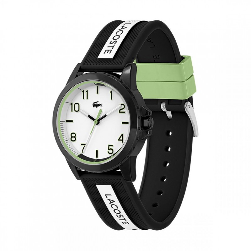 Montre enfant TEEN RIDER BRACELET SILICONE NOIR ET BLANC