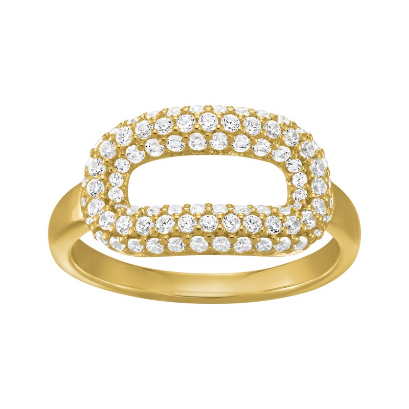 Bague Femme Charles Garnier en Argent Doré et Oxydes