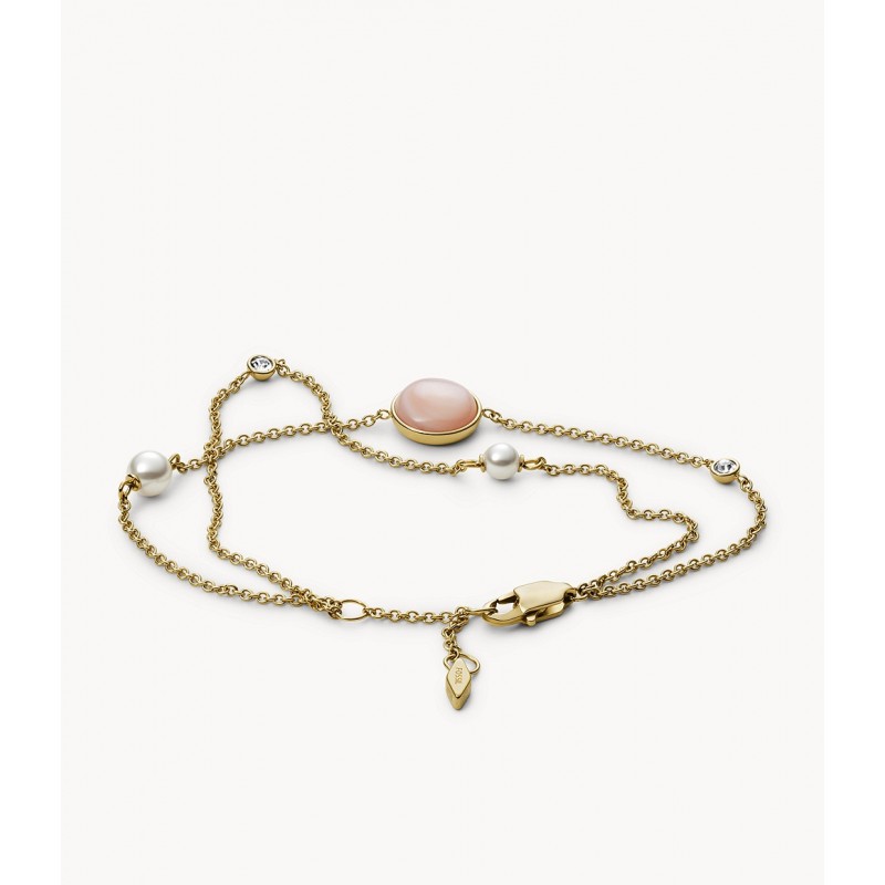 Bracelet Fossil multirang Sutton Doré et nacre