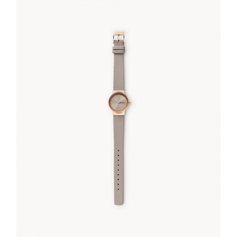Montre Femme Fréja Skagen en Cuir couleur sable