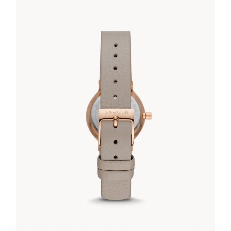 Montre Femme Fréja Skagen en Cuir couleur sable