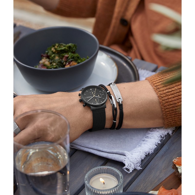 Montre Homme Skagen Ancher  acier noir