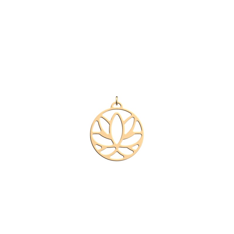 LES GEORGETTES PENDENTIF lotus FINITION or25MM