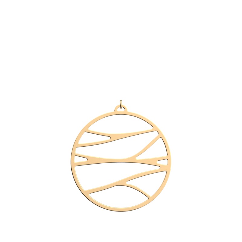 LES GEORGETTES PENDENTIF ROND ECORCE finition or 45MM