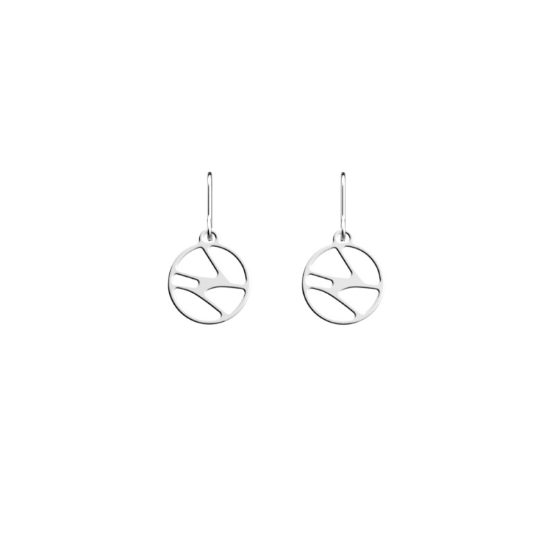 Boucles d'oreilles Les Georgettes dormeuses écorces finition argentée