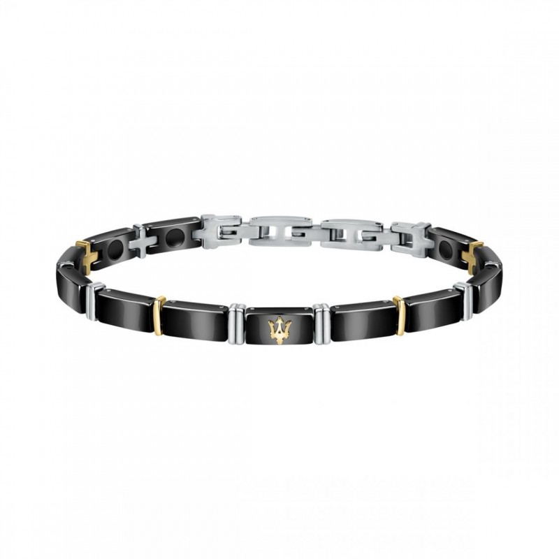 Bracelet Homme Maserati acier et céramique noire