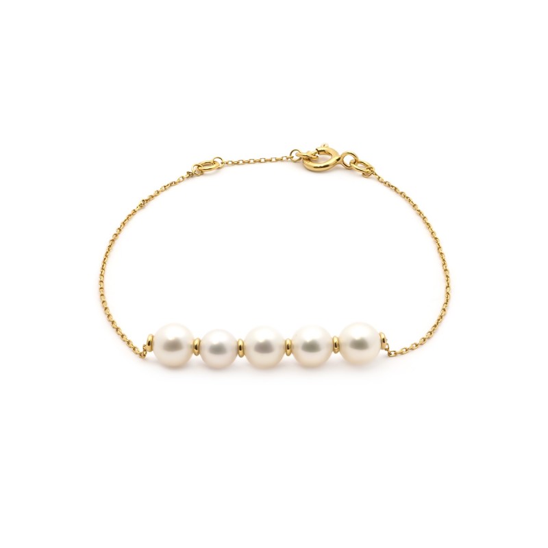 Bracelet Femme en Or Jaune 375 Multi perles