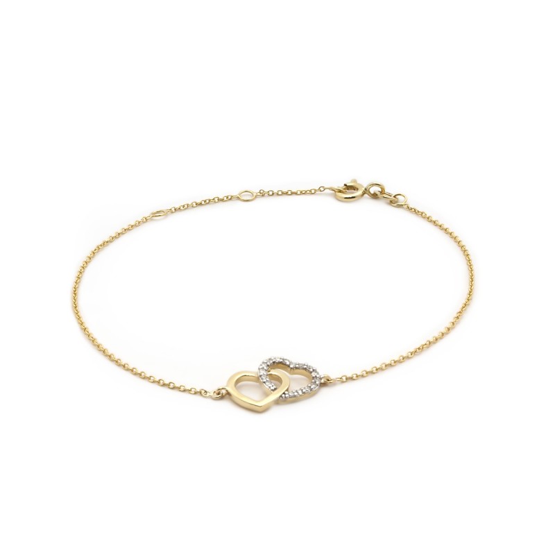 Bracelet Femme en Or Jaune 375 RH Diamant/Scut 2B