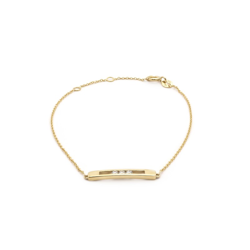 Bracelet Femme en Or Jaune 375 Diamant/FCUT 2BS_Y