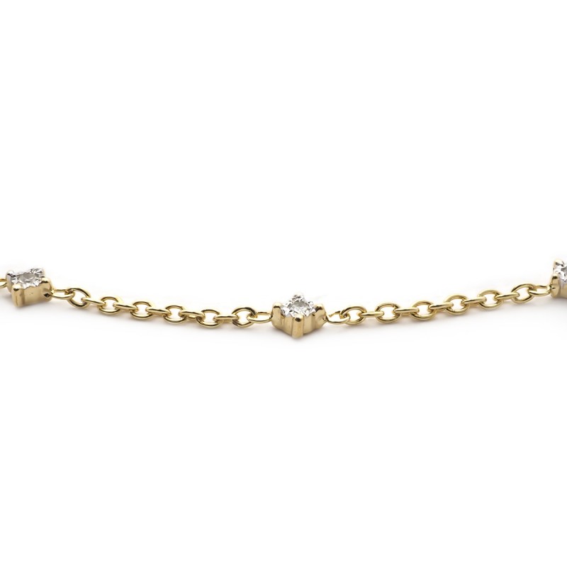 Bracelet Femme en Or Jaune 375 RH Diamant/Scut 2B
