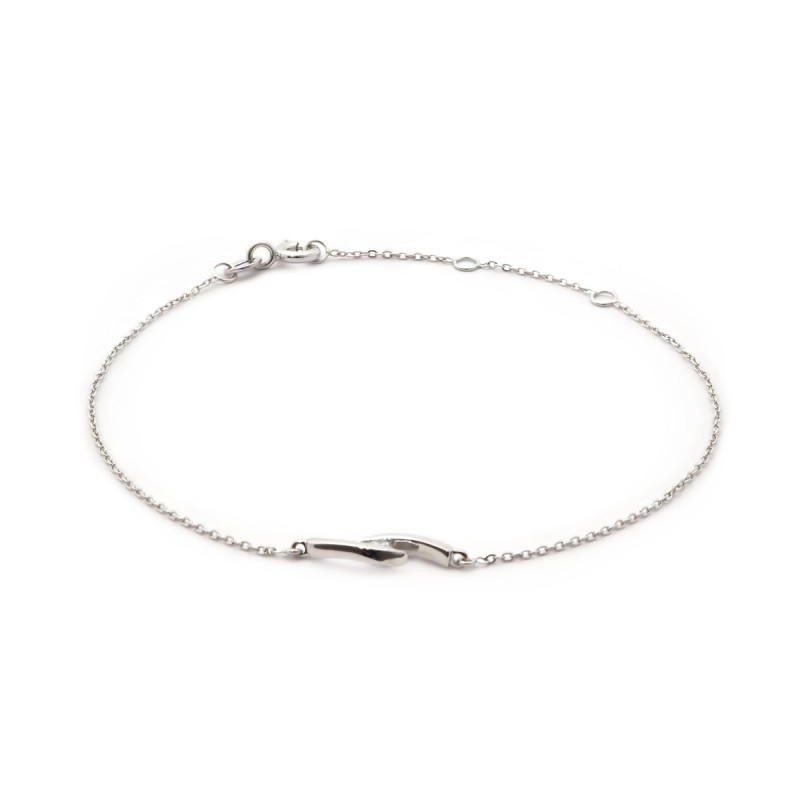 Bracelet Femme en Or Blanc Oxydes de Zirconium 0.08 CTS