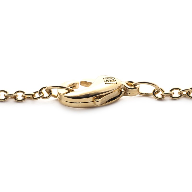 Bracelet souple Carador coeurs enlacés en plaqué or