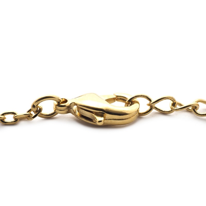 Bracelet plaqué or et un oxyde de zirconium serti clos Carador