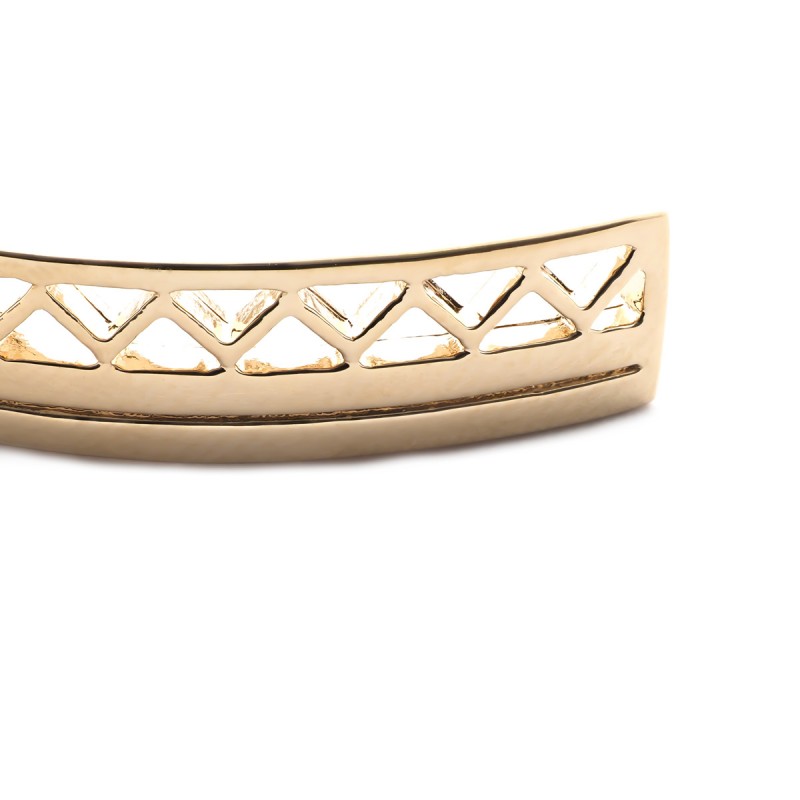 Bracelet Carador Ethnique rigide en plaqué or et turquoise, 6 mm