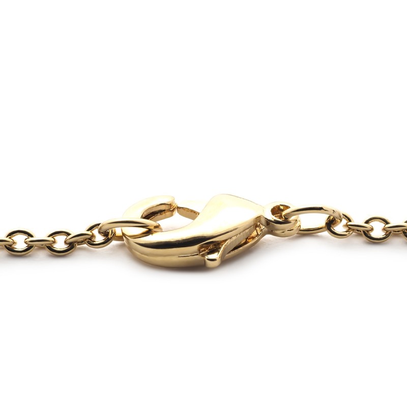 Bracelet souple Carador plaque ronde en plaqué or