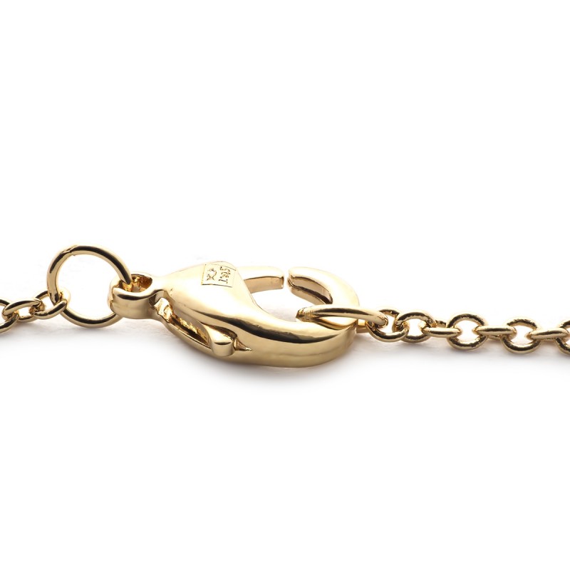 Bracelet souple Carador Lune martelée en plaqué or