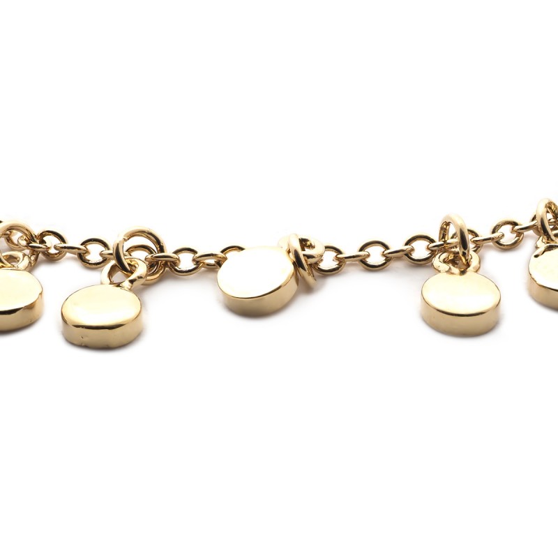 Bracelet souple Carador pampilles en plaqué or