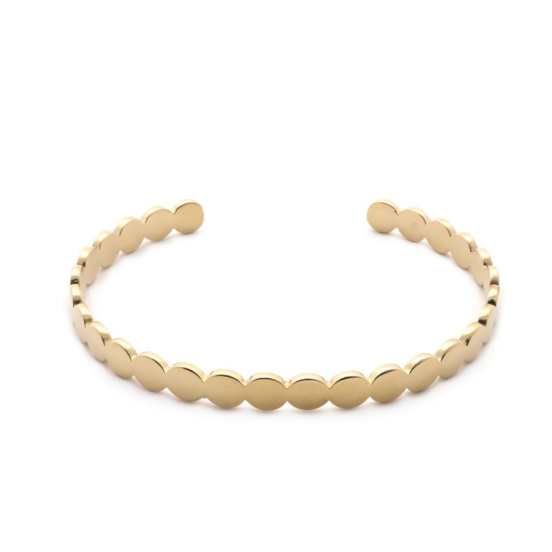 Jonc Carador pastilles en plaqué or