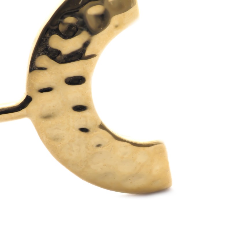 Bracelet Jonc ouvert Carador Motif martelé plaqué Or