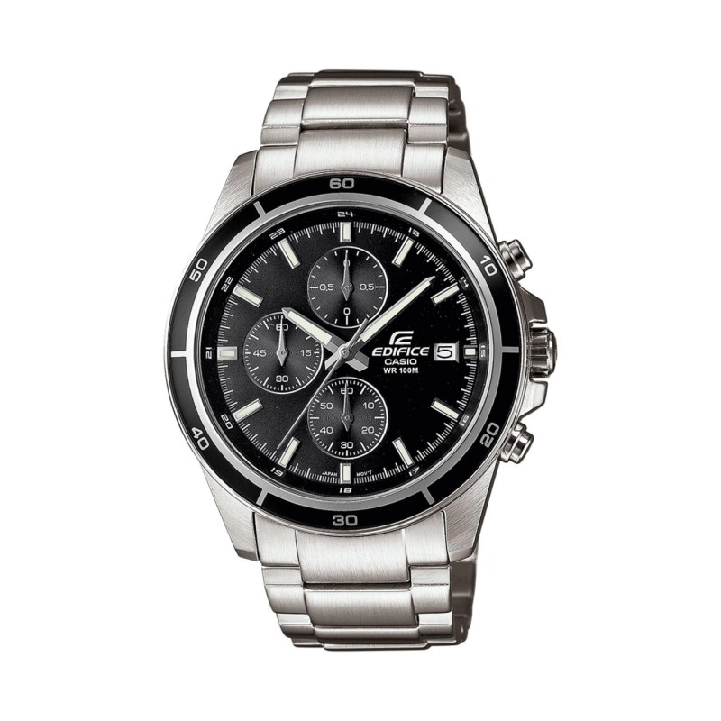 Montre Chrono homme Edifice by Casio acier gris argent CADRAN NOIR
