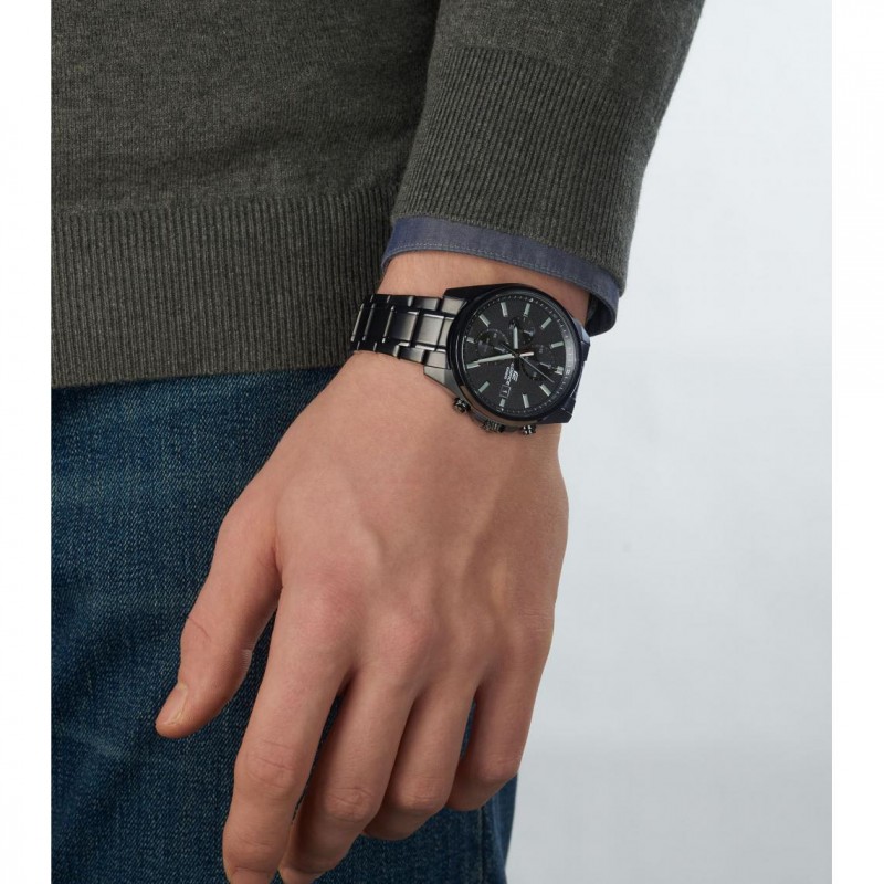 Montre Chrono homme Edifice by Casio acier noir